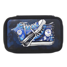 Пенал школьный, 2 секции, 12.5×20.5×4 см«Кеды»