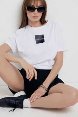 CONTE Футболка из хлопка Girl from Mars LD 1649 white-black