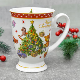 Кружка 350мл НОВОГОДНИЙ в под.уп. Фарфор арт.105-129 /Lenardi/ #НовыйГод  фото 2