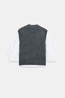 CONTRAST WAISTCOAT T-SHIRT - Zara фото 4