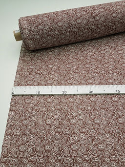 Бязь Белые огурчики на коричневом, ш.1.5м, хлопок-100%, 122гр/м.кв - Купава фото 5