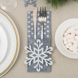 Набор конвертов для столовых приборов Доляна Снежинка - 4 шт.