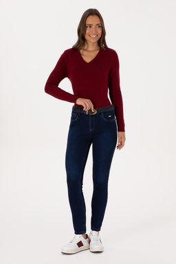 Kad_n Koyu Mavi Skinny Jean Pantolon Sepette S_rpriz _ndirim