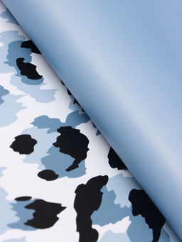 Цена за 20 шт. Пленка для цветов, «Эклер», бело-синий, 57×57 см