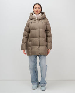 Куртка двубортная женская зимняя с капюшоном коричневого цвета 7736K Бренд: Visdeer  фото 16