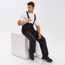 Полукомбинезон мужской зима М-302/1 Чёрный - Rodos фото 15