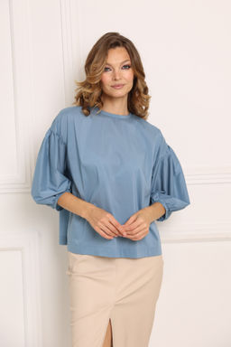 Блузка свободного кроя с объемными рукавами - Looklikecat фото 2