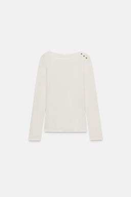 LONG SLEEVE BUTTON TOP - Zara фото 4