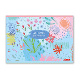 Светоч 32АЛСК4_0_3_9 Альбом для рисования 100 г/м2 A4 29 х 20.5 см 32 л. 5 шт. на скобе 000216 Цветочная фантазия  фото 5