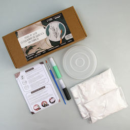 Подставка из гипса. Набор для создания поддона с красками Круг