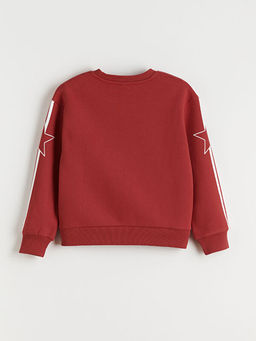 Bisiklet Yaka Tokyo Bask?l? K?z ?ocuk Sweatshirt