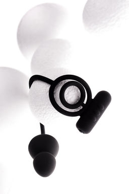 Анальная пробка Erotist Ruffle с дополнительной стимуляцией, силикон, черная, M