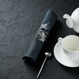 Кольцо для салфетки Лист, 104,5 см, цвет серебряный - Simaland фото 6