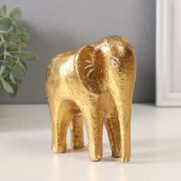 Фигурка полистоун «Абстракция. Золотой слон», 10.8×8.2×11.7 см
