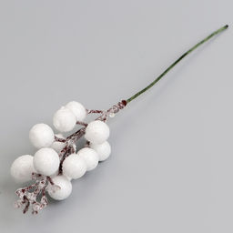 Цена за 10 шт. Ягоды для декора, белые, 4.5×4.5×20 см