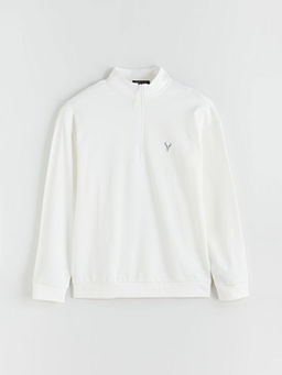 Dik Yaka Erkek Sweatshirt