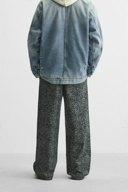 ANIMAL PRINT RELAXED FIT TROUSERS - Zara фото 3