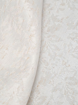 Скатерть, 160х160 см, жаккард, полиэстер/лен, бежевая, Цветы, Vernazza - Anna lafarg фото 2