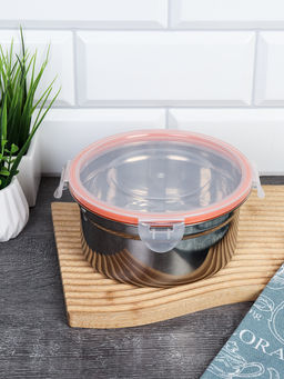 Салатник с герметичной крышкой 16 см металл ОРР / S-16-372 /уп 60/ - ГалеонТрейд фото 2