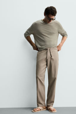 PANTAL?N RELAXED FIT ALGOD?N - LINO / Verde