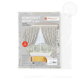 Шторы для кухни с подхватом Жуи 145*180/Шторы: 2 шт.- 145*180, подхваты: 2 шт. Шторы АРТ ДИЗАЙН для кухни  фото 12