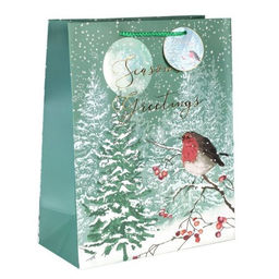Цена за 12 шт. Пакет подарочный 18x23x10см / 5286M /уп 12/720/Новый год - Галеонтрейд фото 2
