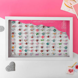 Цена за 100 шт. Кольцо «Выбражулька» животный мир, форма МИКС, цвет МИКС, безразмерное