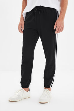 Siyah Regular/Normal Kesim _eritli Fermuar Cepli Pa_as_ Lastikli Jogger E_ofman Alt_ TMNSS20EA0050