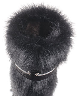 Унты женские на литой подошве., Черные.