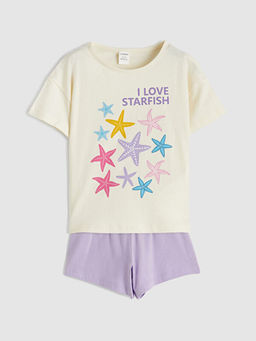 Y?ld?z K?z ?ocuk Penye Ti??rt ve ?ort