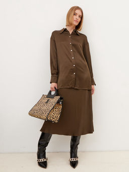 Юбка женская 1231138001 d.khaki - Eleganzza фото 14
