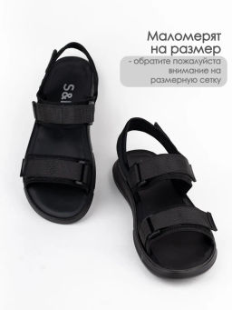 Сандалии муж., черные, текст. ZS101-1-25