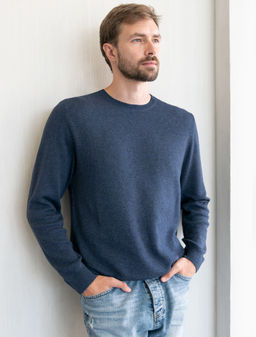 VILATTE / Базовый джемпер тонкой вязки из хлопка