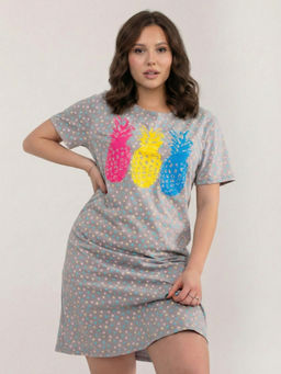 Туника женская кулирка "ДЖУС" КРУПНЫЙ ГОРОХ