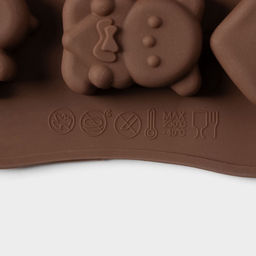 Цена за 2 шт. Форма для конфет и шоколада Доляна Счастье есть, силикон, 21?11?1.5 см, 15 ячеек, коричневый  фото 6