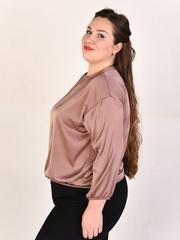 РАСПРОДАЖА Блуза Виктория_О43/кофейный - Ihomelux фото 8