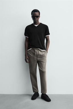 PANTAL?N CINTURA JOGGER EASY CARE / Khaki claro