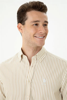 U. S. Polo Assn Мужская рубашка с длинным рукавом Stone - U.s. polo assn фото 9