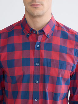 Regular Fit Ekose Poplin Erkek G?mlek