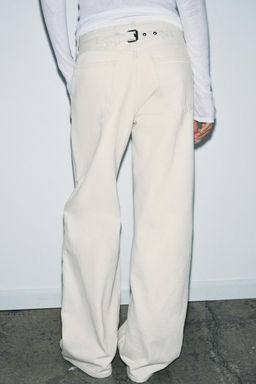 ZW COLLECTION MID-WAIST JEANS WITH BELT LOOP - Zara фото 10