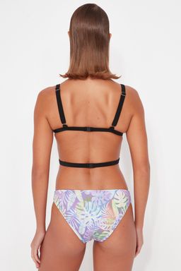 Mor Yaprak Desenli Bikini Ustu TBESS20BU0151