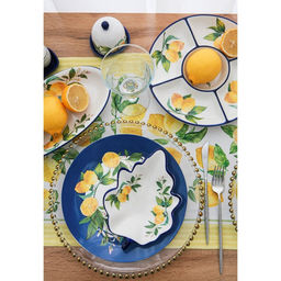 Менажница 5 ячеек Доляна «Лимон», d=26 см, цвет белый