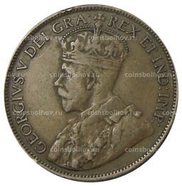 Монета 1 цент 1912 года Канада