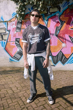 Gri Wideleg Baggy Rahat Kal?p More Sustinable Dokuma Kumas Pantolon TMNSS25PL00009