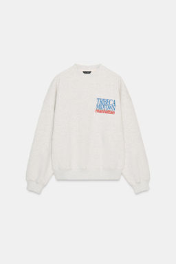 SWEATSHIRT WITH CONTRAST SLOGAN