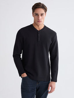 Bisiklet Yaka Uzun Kollu Erkek Ti??rt