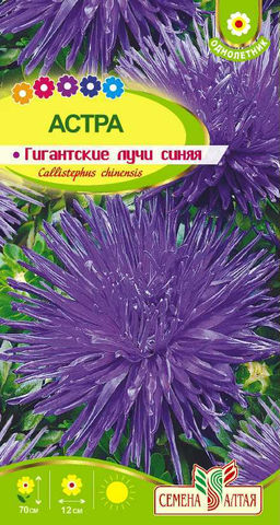 Астра Гигантские лучи Синяя 0,2г (Семена Алтая)