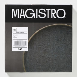 Набор тарелок Magistro Fog, 2 шт., d=20 см, фарфор, серый