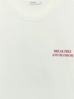 Футболка из хлопка с принтом / Zarina фото 11