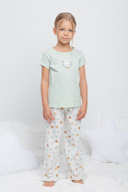 К 1610/дымчатый нефрит,конфетти из сердечек, пижама